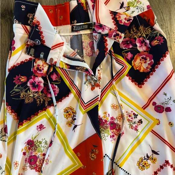 7th avenue Pants - Zara Women’s Floral Wide Leg Pants - Multicolor